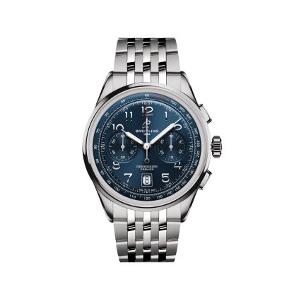 heißer Verkauf Luxus Breitling Premier B01 Chronograph 42mm Herrenuhr blau Edelstahl Edelstahl AB0145171C1A1