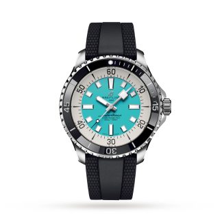 heißer Verkauf Luxus Breitling Superocean Automatic 44 Edelstahl Kautschukband Uhr Gummi A17376211L2S1